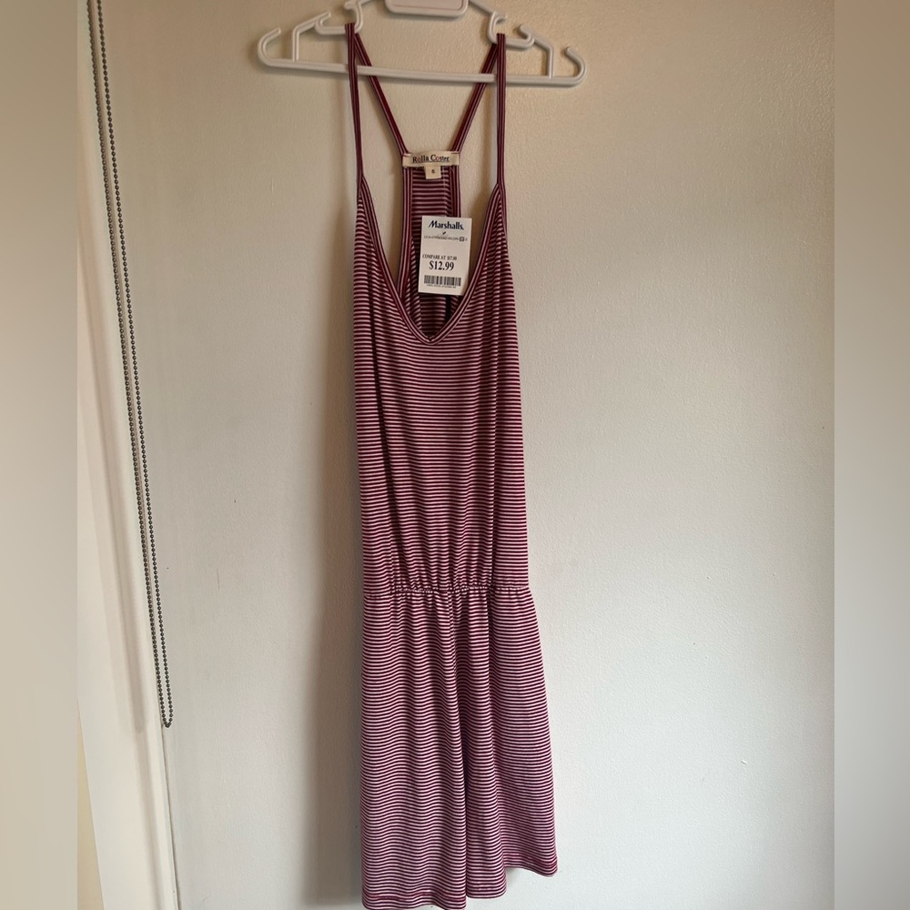 Rolla Coaster Red and White stripped small romper, never worn, New with Tags